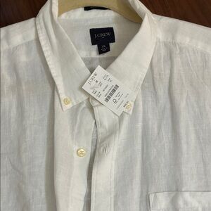 J. Crew Men's white Button Down Shirt. XL. NEW